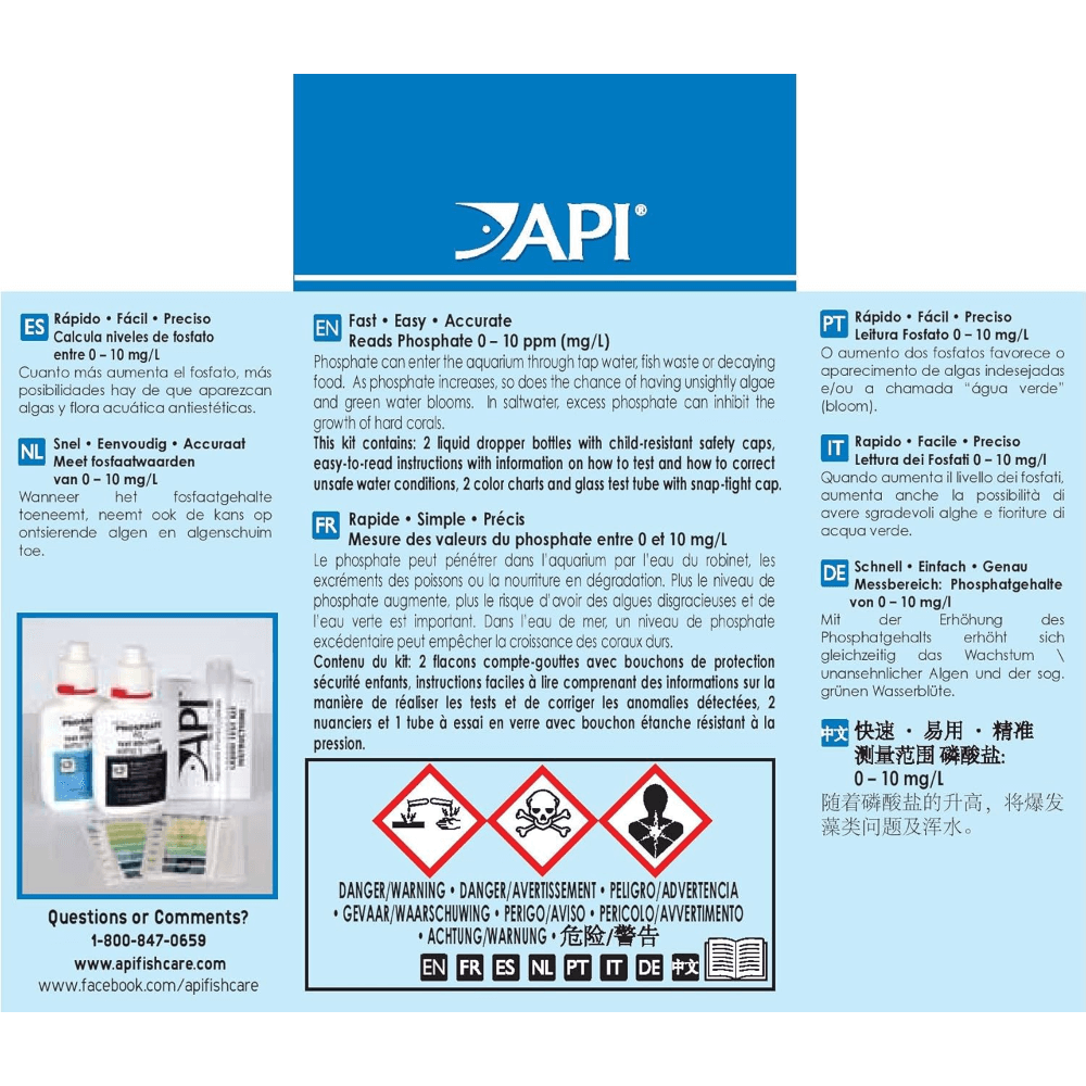 Phosphate Test Kit For Marine And Fresh Water Aquariums 7 Phosphate Test Kit For Marine And Fresh Water Aquariums