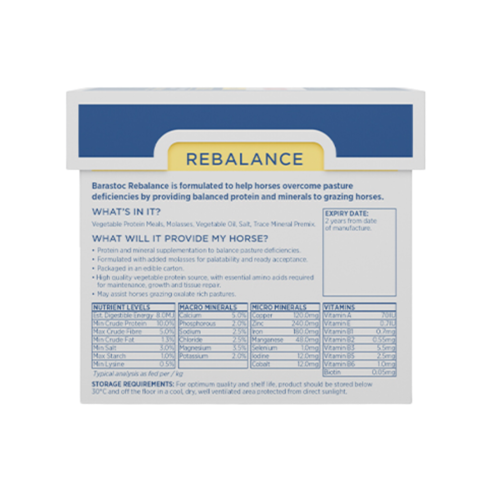 Rebalance Protein and Mineral Horse Block for Grazing Horses 3 Rebalance Protein and Mineral Horse Block for Grazing Horses