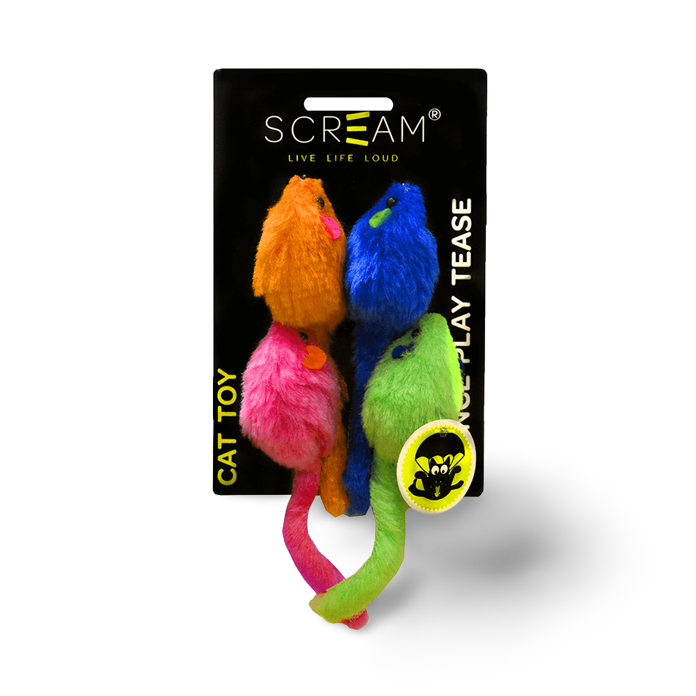 Cat Toy Mice Multi Colour 1 Cat Toy Mice Multi Colour