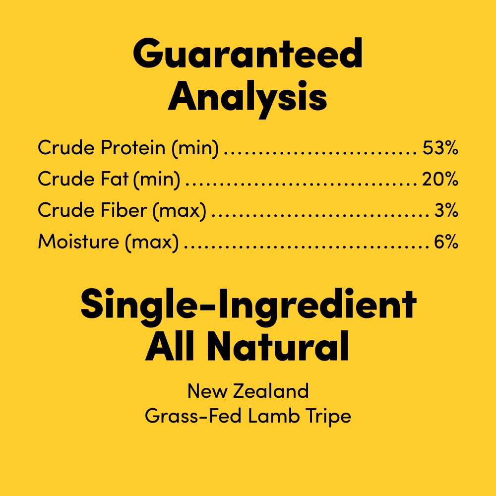 Grass Fed Lamb Tripe Freeze Dried Raw Dog Treats 4 Grass Fed Lamb Tripe Freeze Dried Raw Dog Treats