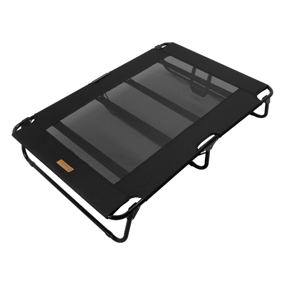 Adventure Foldable Travel Trampoline Dog Bed in Black
