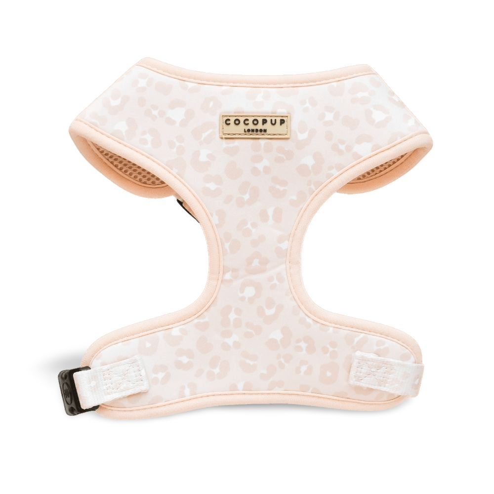 Adjustable Neck Dog Harness Nude Chic Leopard 1 Adjustable Neck Dog Harness Nude Chic Leopard