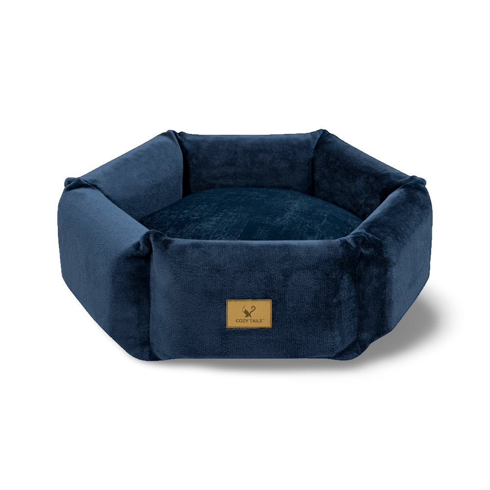 Hexagonal Dog Bed Navy Blue 1 Hexagonal Dog Bed Navy Blue