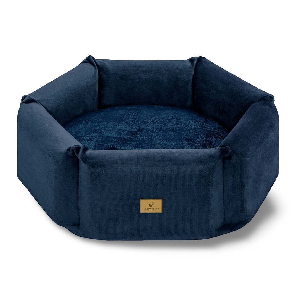 Hexagonal Dog Bed Navy Blue 2 Hexagonal Dog Bed Navy Blue