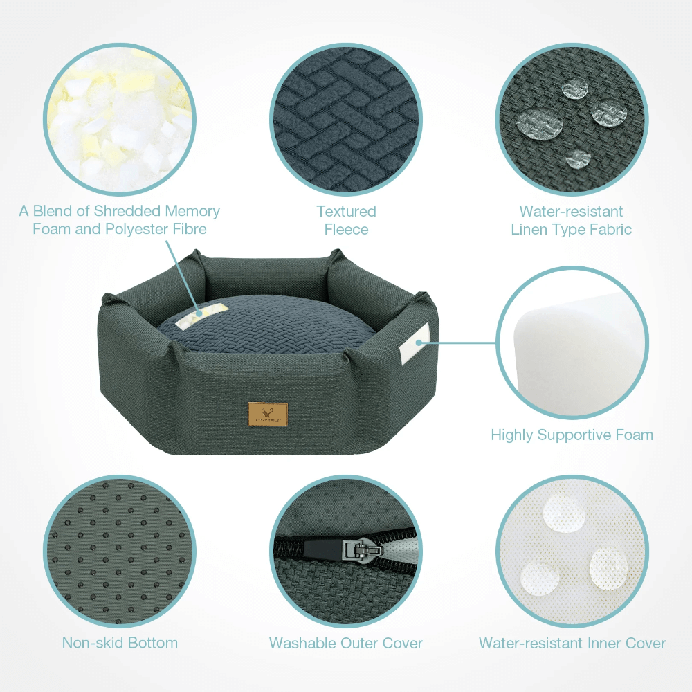Hexagonal Dog Bed Navy Blue 6 Hexagonal Dog Bed Navy Blue