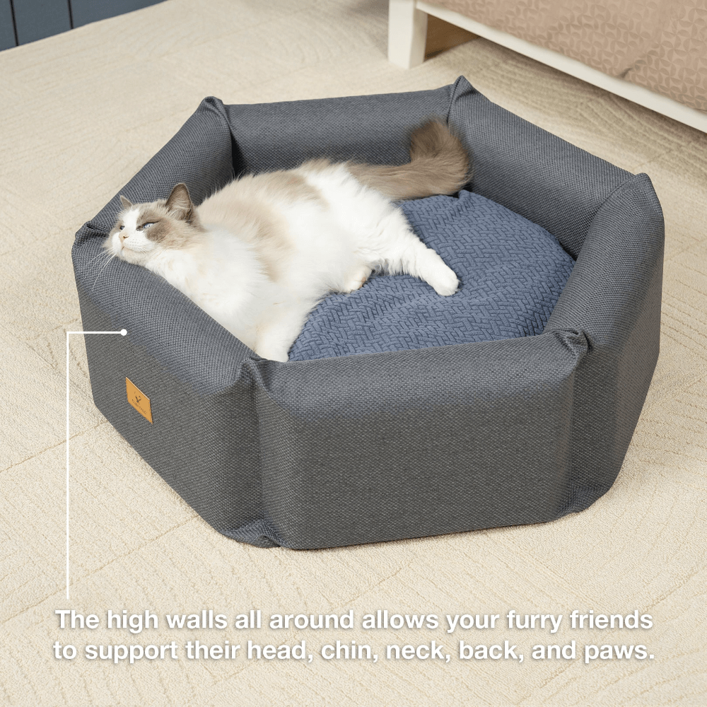 Hexagonal Dog Bed Navy Blue 8 Hexagonal Dog Bed Navy Blue