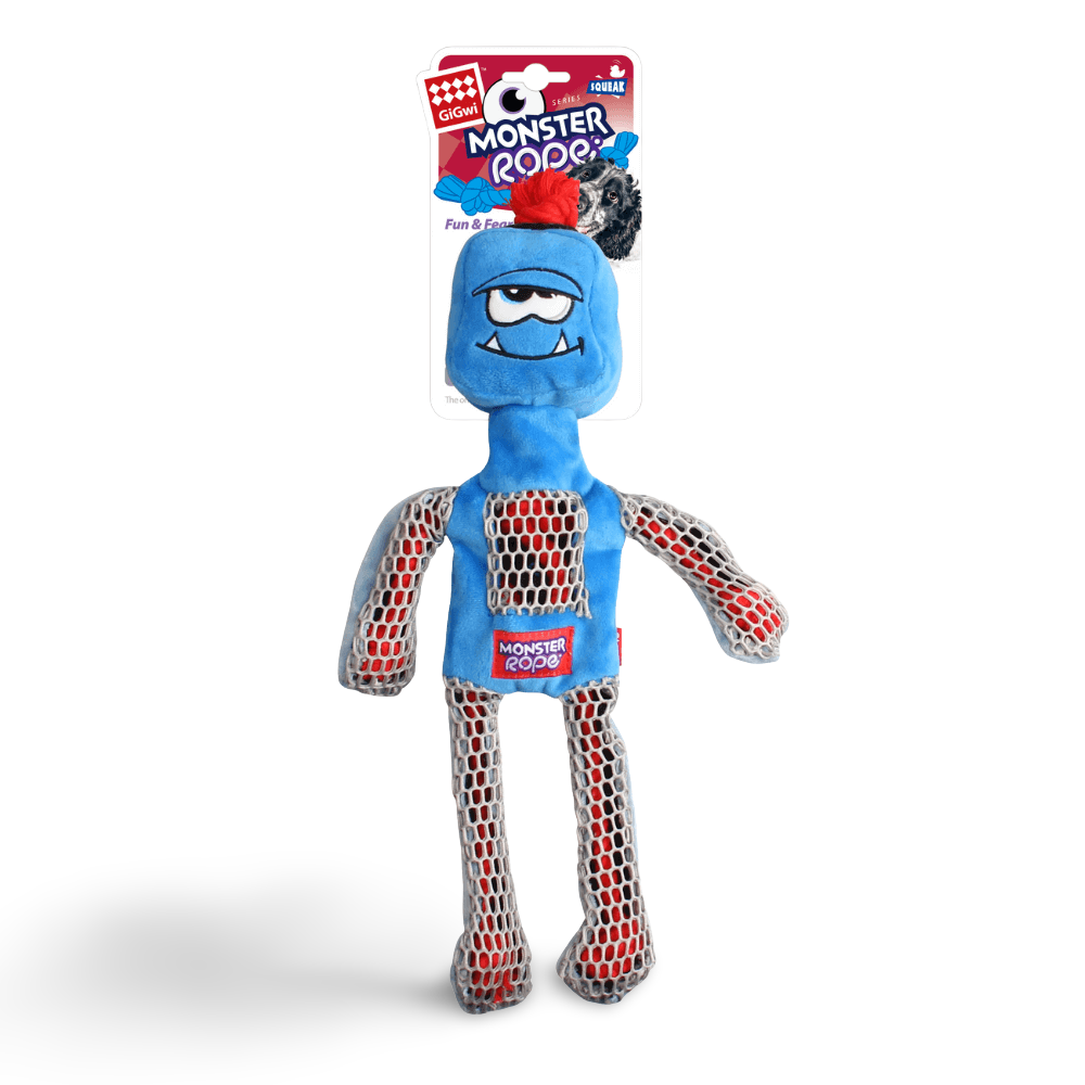 Monster Rope Squeaker Blue 1 Monster Rope Squeaker Blue