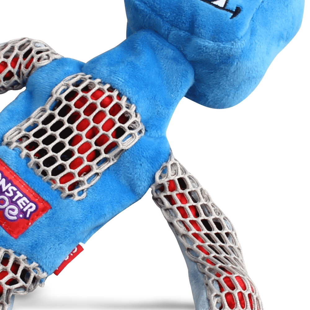 Monster Rope Squeaker Blue 4 Monster Rope Squeaker Blue
