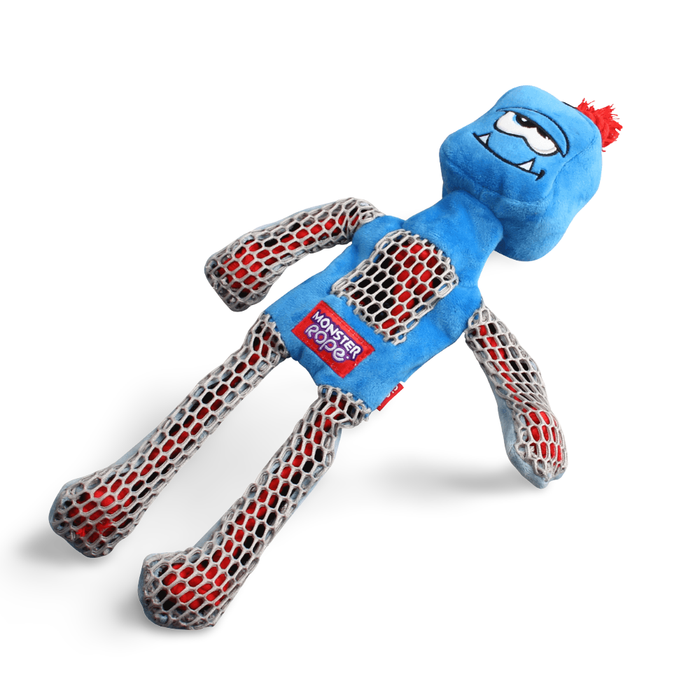 Monster Rope Squeaker Blue 5 Monster Rope Squeaker Blue