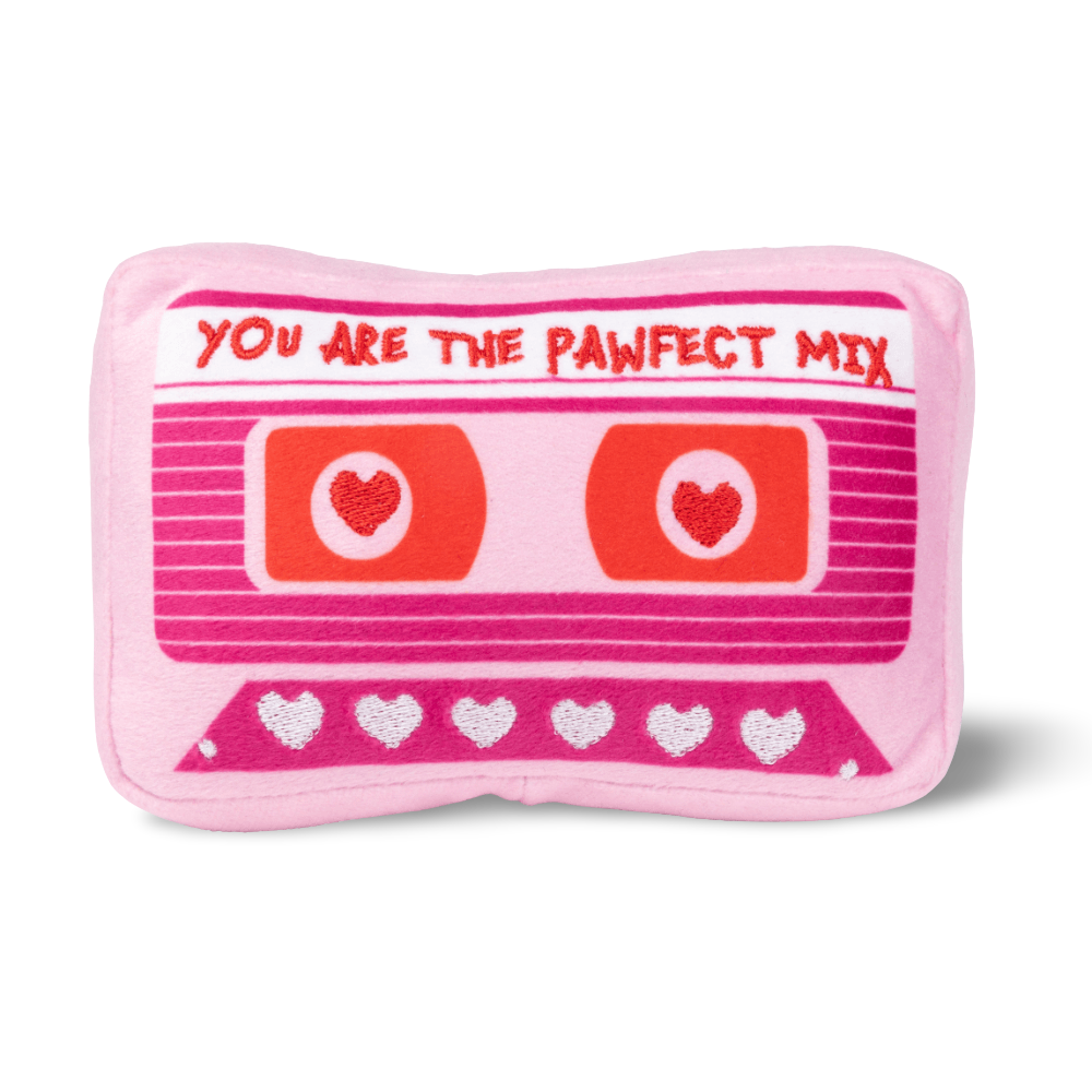 Pawfect Mix Tape Plush Dog Toy 1 Pawfect Mix Tape Plush Dog Toy
