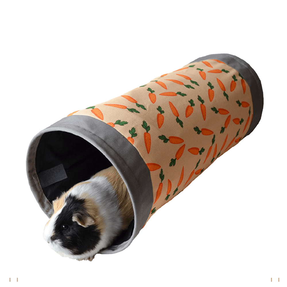 Carrot Fabric Small Animal Tunnel