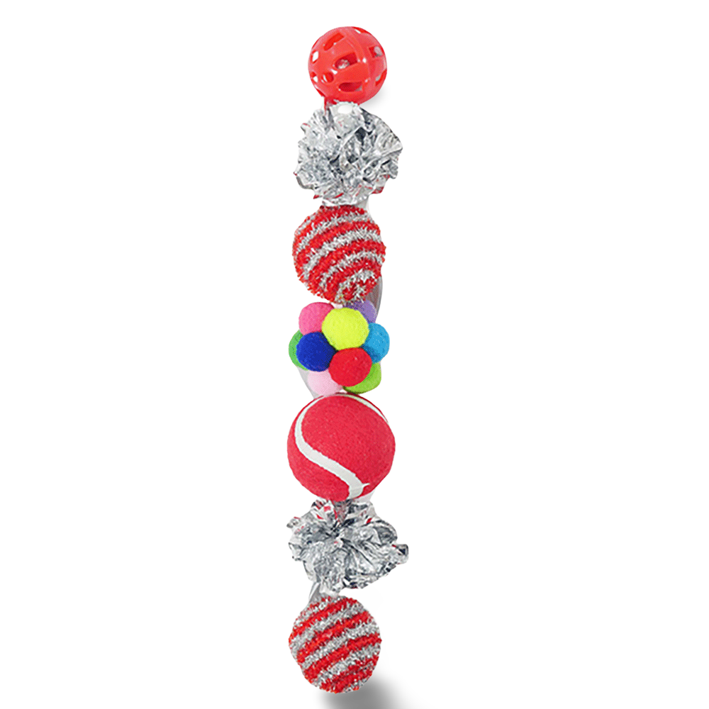 Foot Of Festive Cat Balls Cat Toy 1 Foot Of Festive Cat Balls Cat Toy