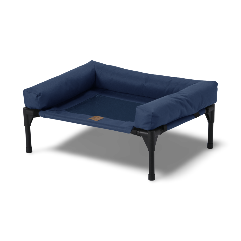 Elevated Trampoline Bolster Dog Sofa Bed in Blue 3 Elevated Trampoline Bolster Dog Sofa Bed in Blue