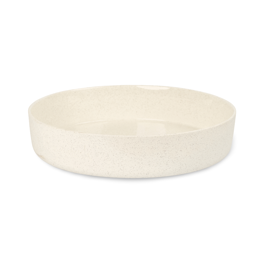 Dog Outdoor Water Bowl Milk Speckle 1 Dog Outdoor Water Bowl Milk Speckle