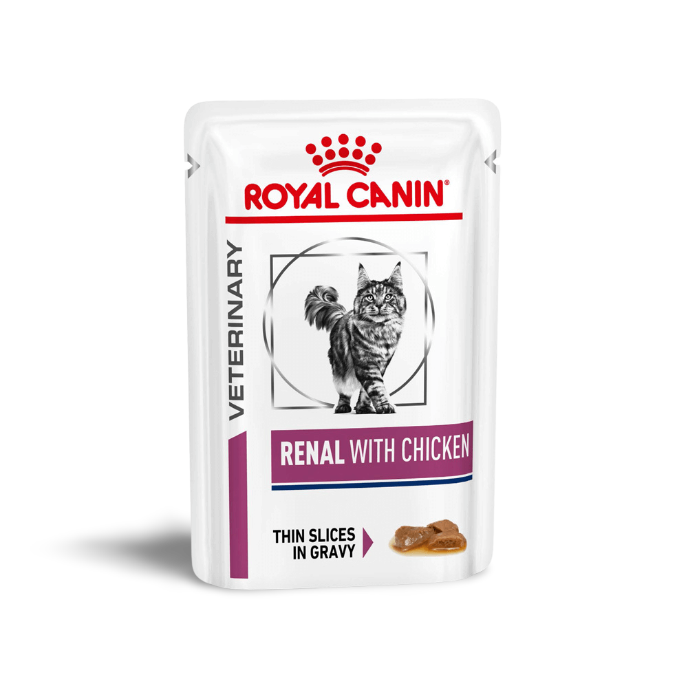 Royal Canin Veterinary Renal Chicken Wet Cat Food Pouches