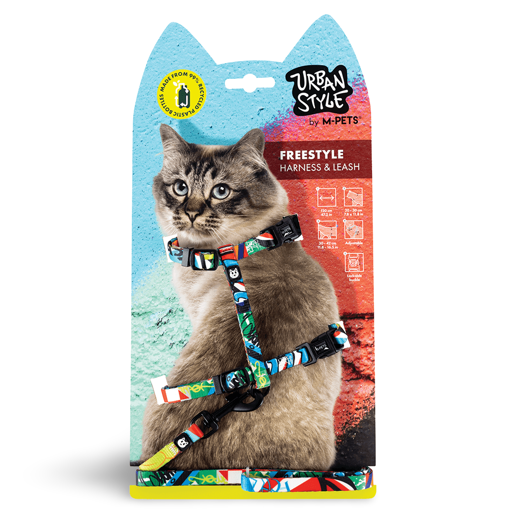 Urban Style Freestyle Cat Harness And Leash Set