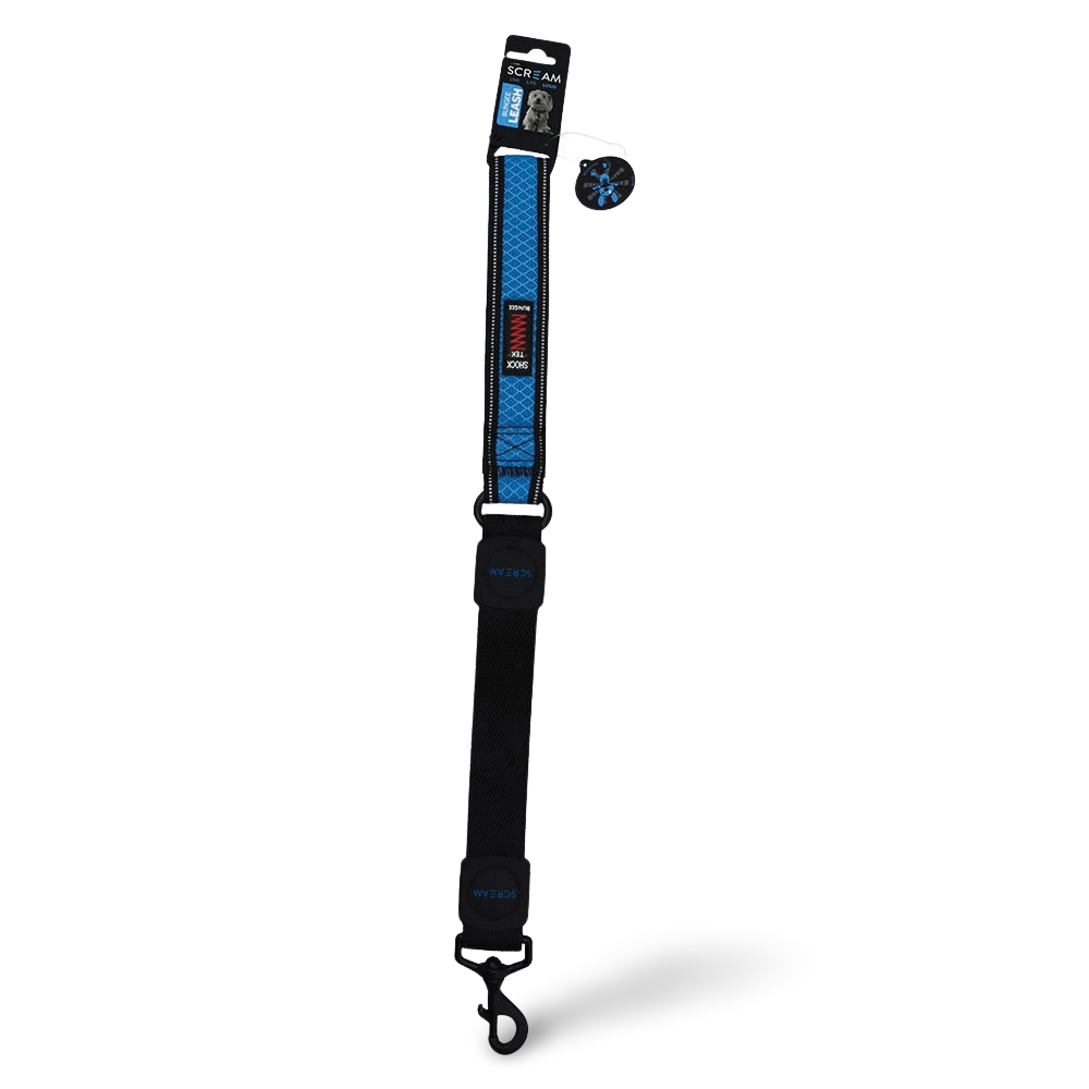 Reflective Bungee Leash With Padded Handle Loud Blue 5 Reflective Bungee Leash With Padded Handle Loud Blue
