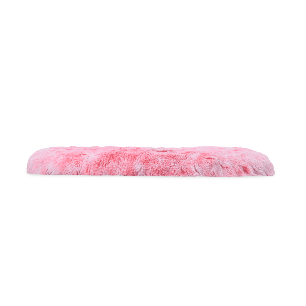 Round Shaggy Faux Fur Calming Pet Mat Ombre Pink 5 Round Shaggy Faux Fur Calming Pet Mat Ombre Pink