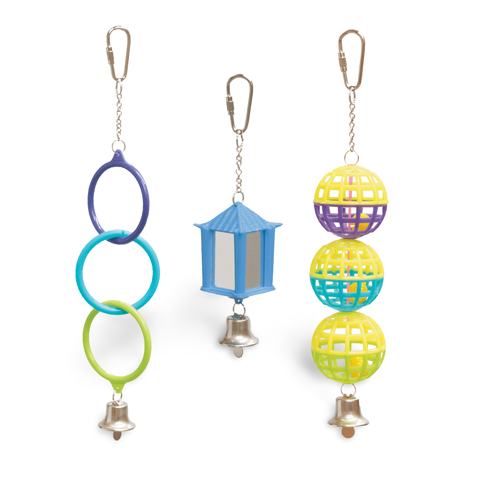 Mirror Ball Ring Set Green Purple