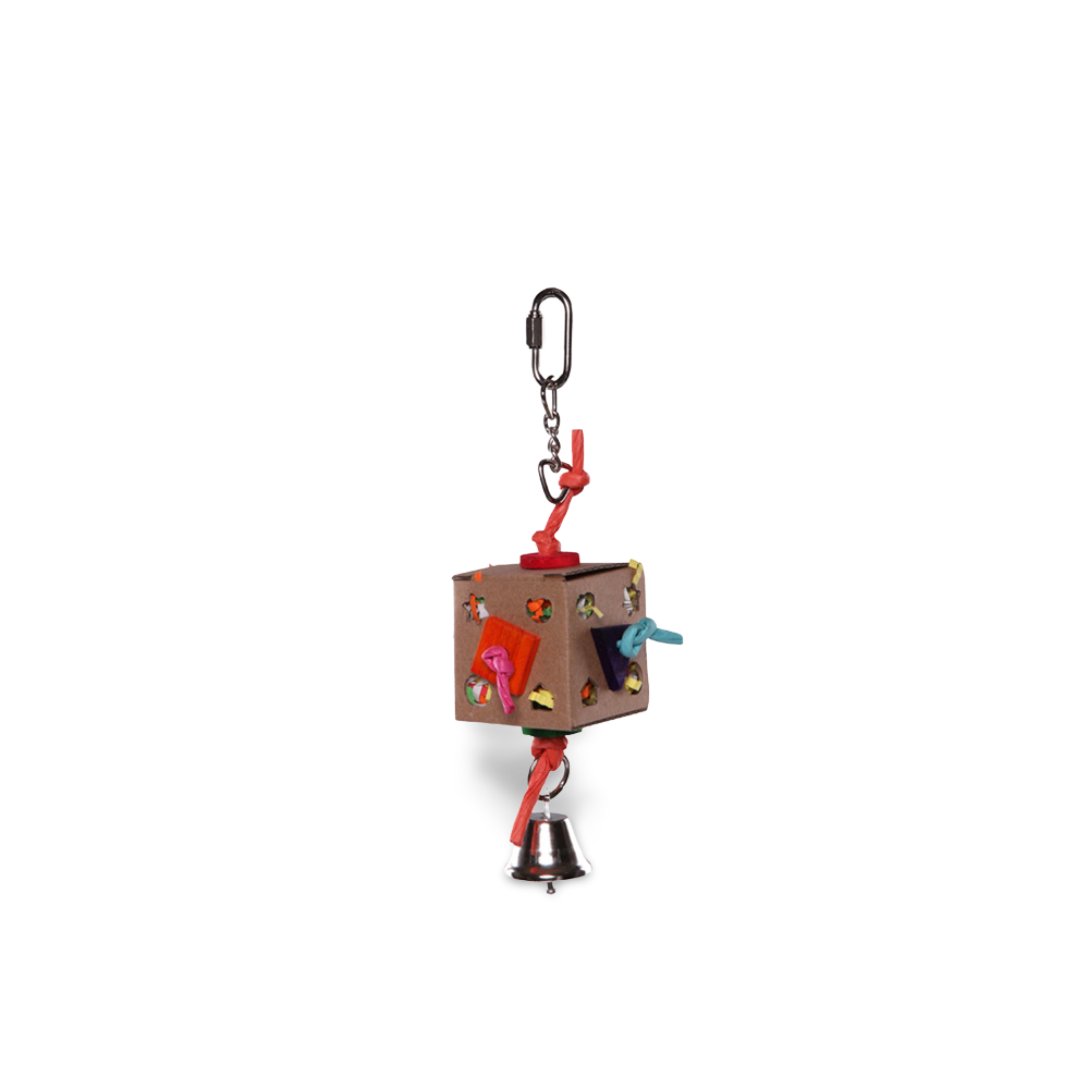 Bird Toy Cardboard Activity Box With Bell