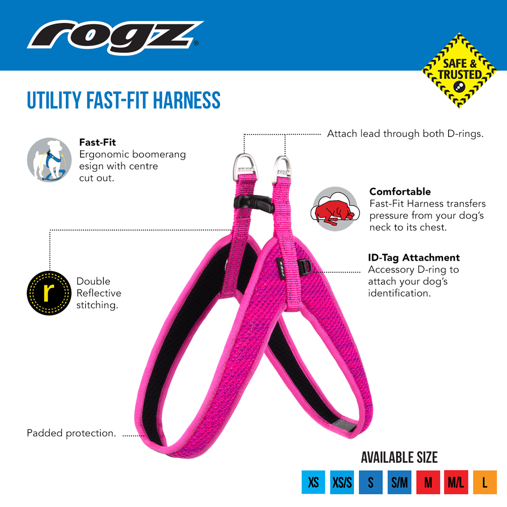 Specialty Fast Fit Harness Red 3 Specialty Fast Fit Harness Red