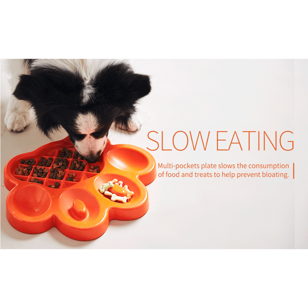 Paw 2 In 1 Slow Feeder Bowl Lick Pad Combo Blue 4 Paw 2 In 1 Slow Feeder Bowl Lick Pad Combo Blue