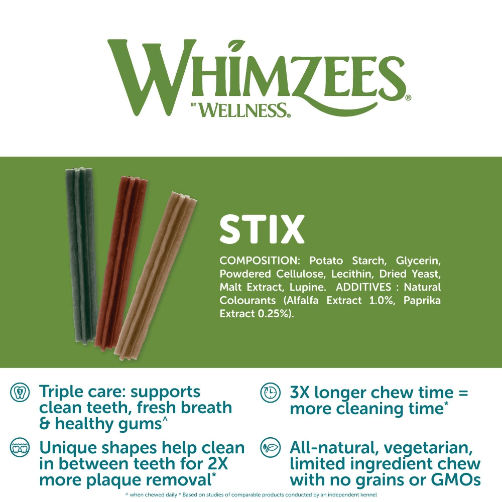 Stix Small Dental Dog Treats 6 Stix Small Dental Dog Treats