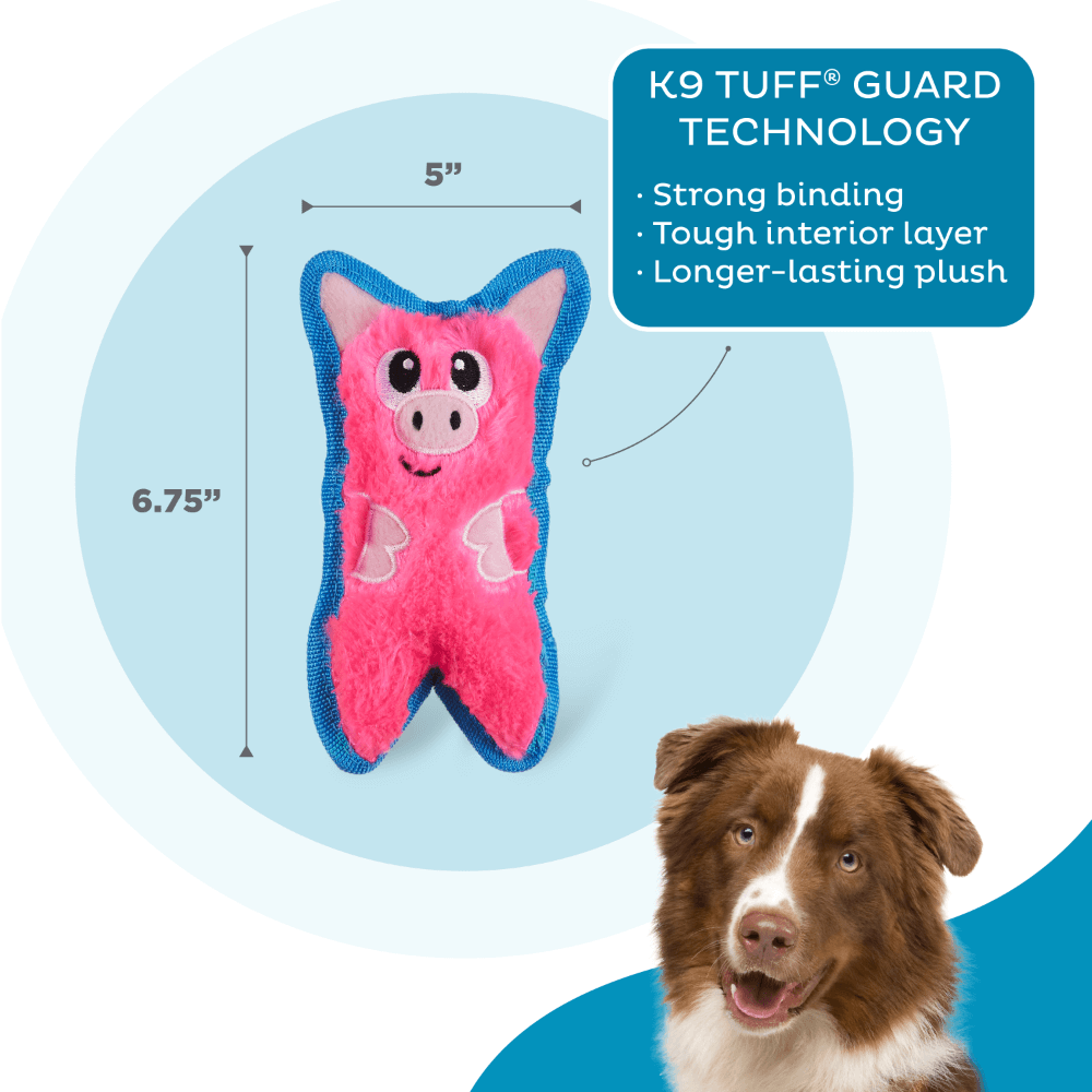 Durablez Pig Plush Dog Toy 4 Durablez Pig Plush Dog Toy