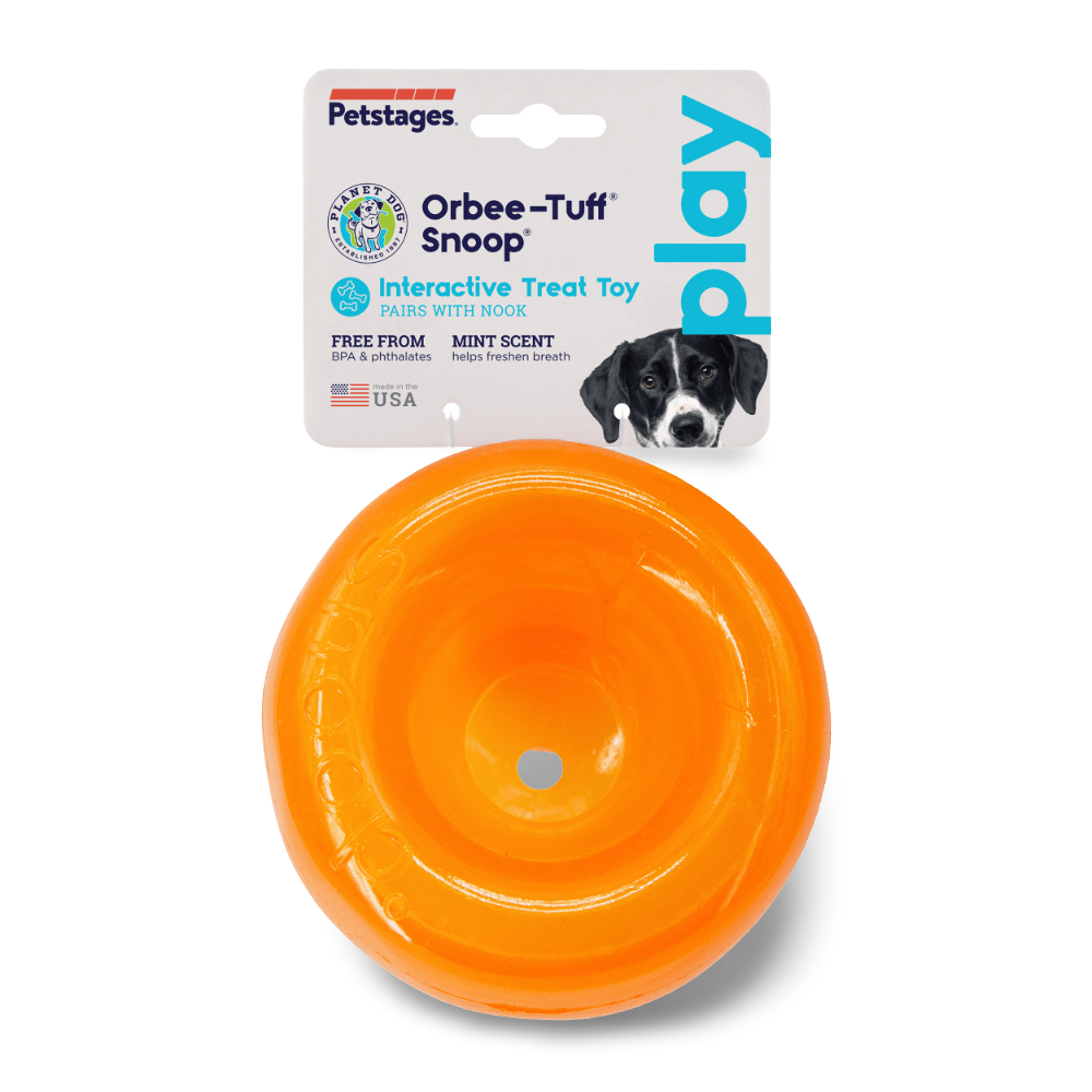 Orbee Tuff Snoop Interactive Dog Toy Orange 3 Orbee Tuff Snoop Interactive Dog Toy Orange
