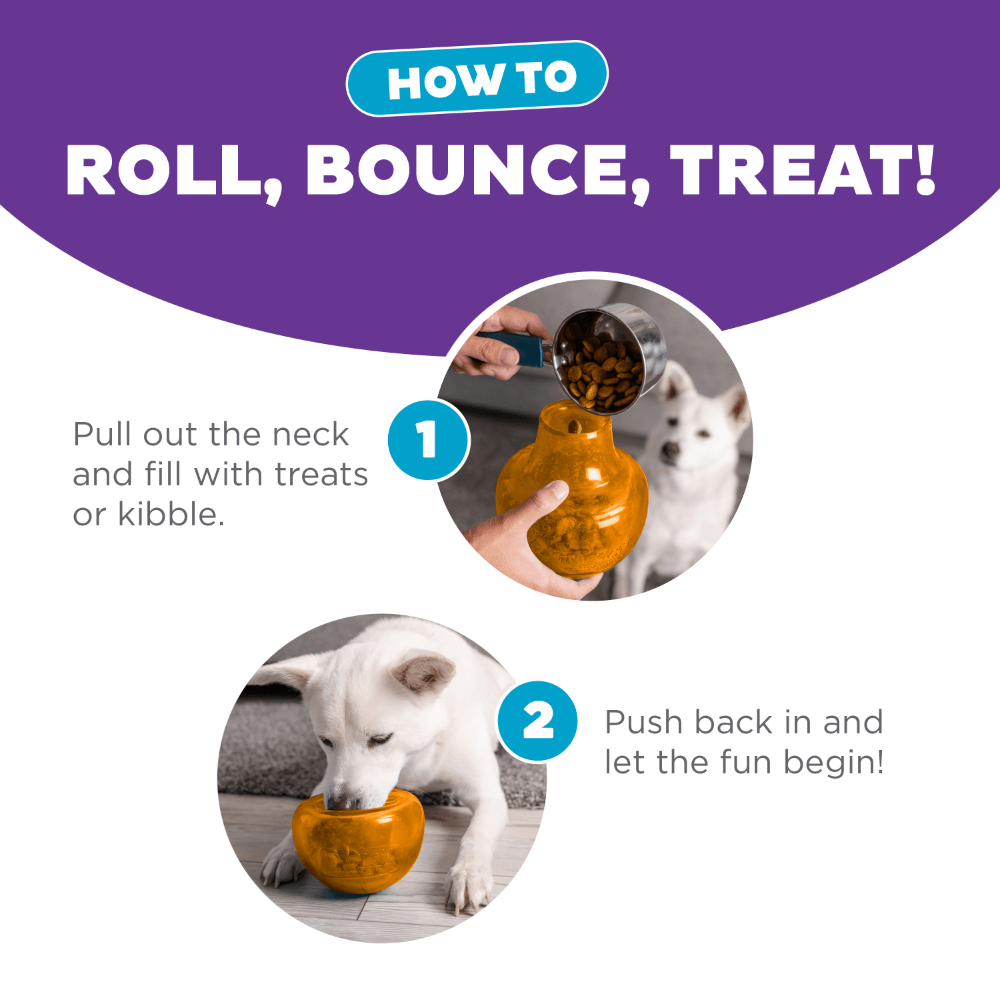 Orbee Tuff Snoop Interactive Dog Toy Orange 6 Orbee Tuff Snoop Interactive Dog Toy Orange
