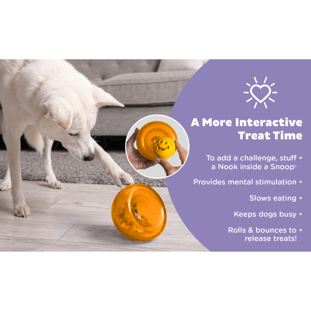 Orbee Tuff Snoop Interactive Dog Toy Orange 9 Orbee Tuff Snoop Interactive Dog Toy Orange