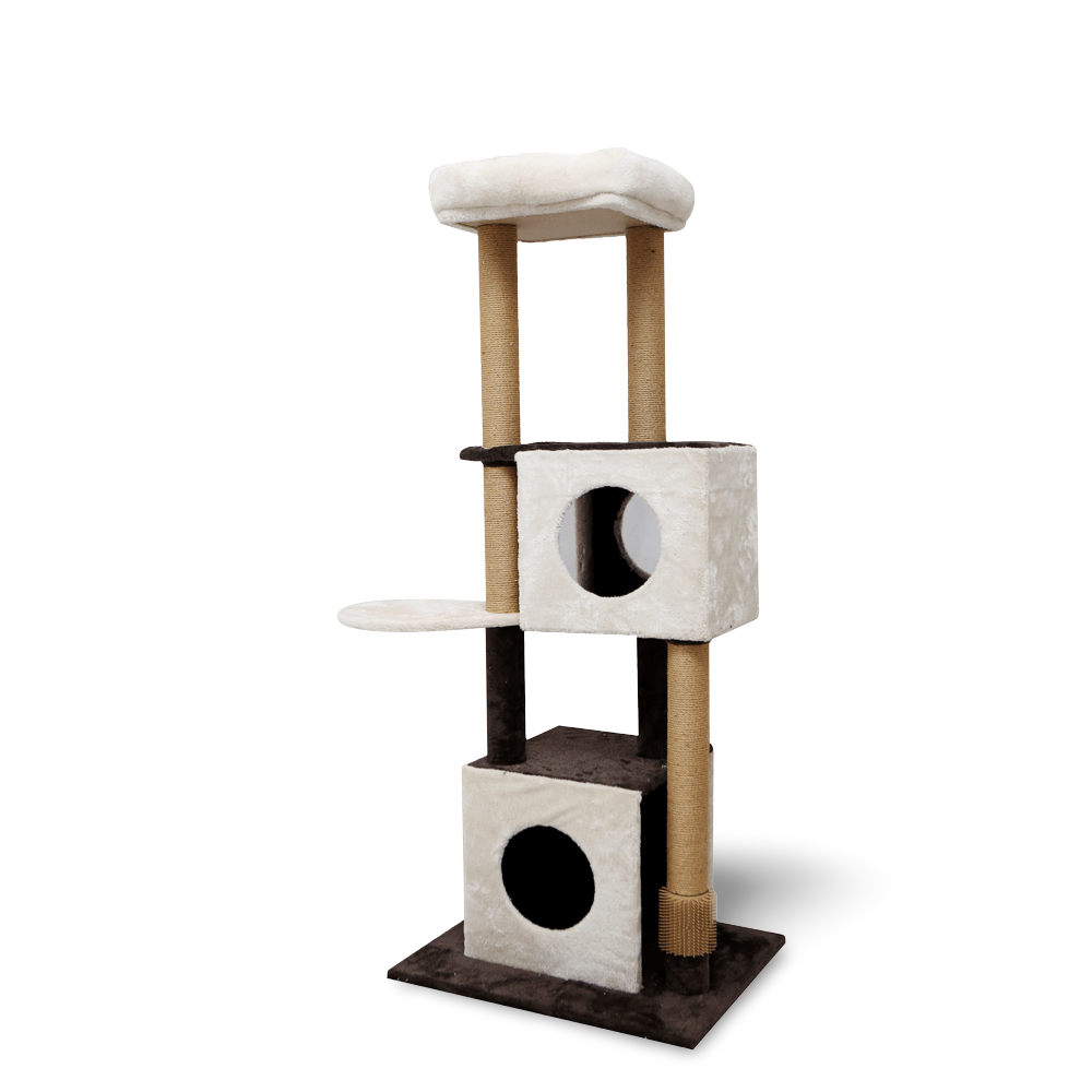 Cat Scratching Tree Deluxe Dual Condo