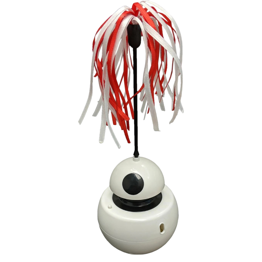 3 In 1 Robot Cat Toy with Laser and Ribbon Wand
