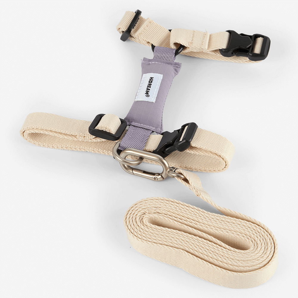 I Shaped Cat Harness And Leash Set Beige