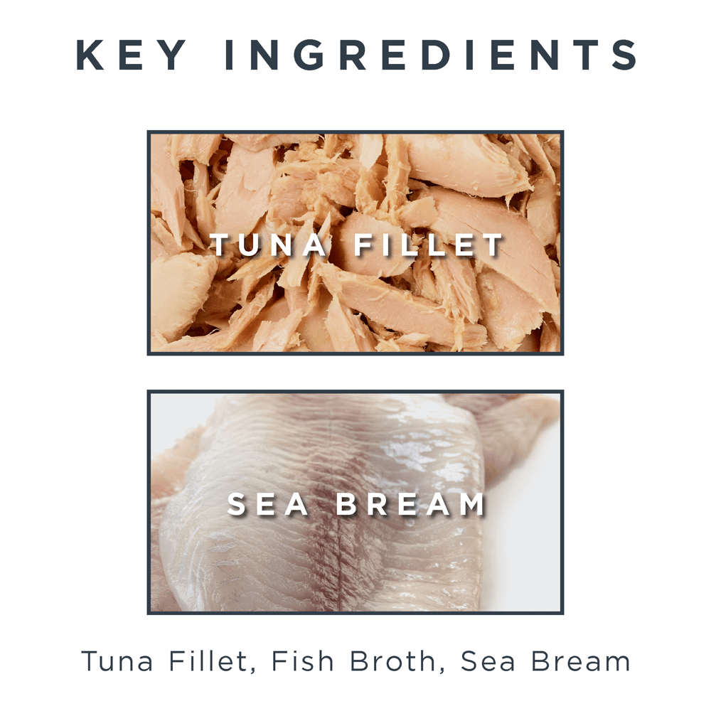 Natural Wet Cat Food Tuna Fillet With Sea Bream In Broth 5 Natural Wet Cat Food Tuna Fillet With Sea Bream In Broth