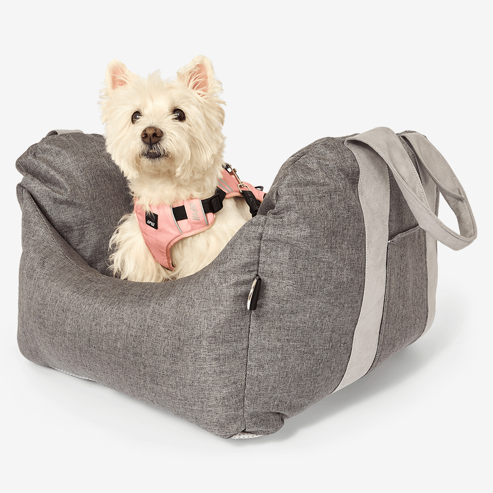 Dog Travel Car Seat Bed Grey