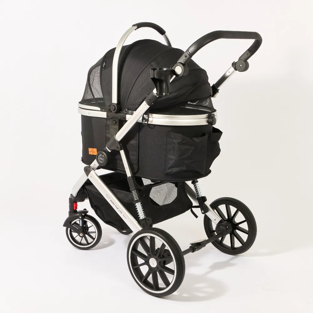 Foldable Pet Stroller Black 4 Foldable Pet Stroller Black