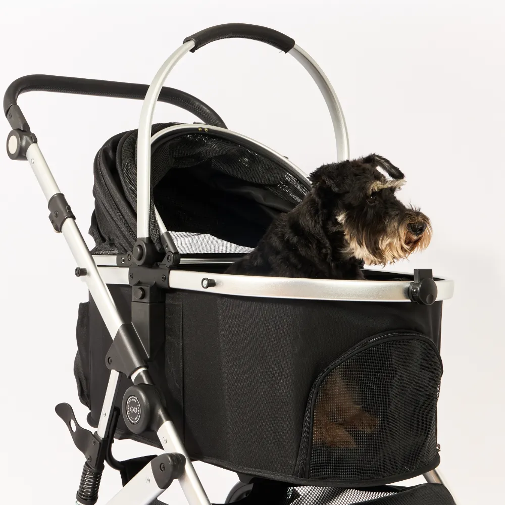 Foldable Pet Stroller Black 6 Foldable Pet Stroller Black