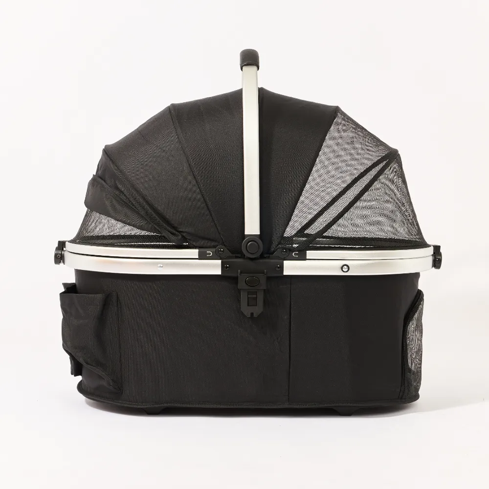 Foldable Pet Stroller Black 7 Foldable Pet Stroller Black