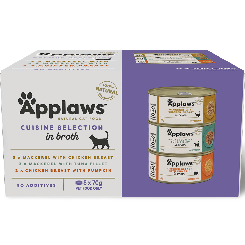 Wet Cat Food Adult Multipack Cuisine Selection In Broth Tin