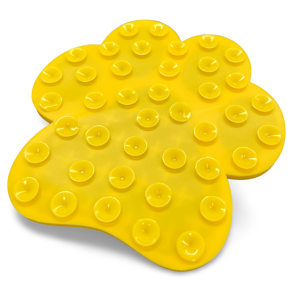 Enrichment Lick Mat With Spatula Yellow 3 Enrichment Lick Mat With Spatula Yellow
