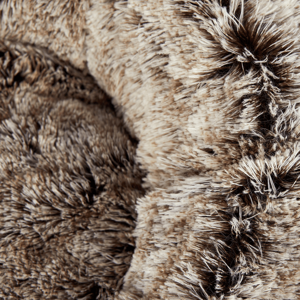 Plush Donut Calming Pet Bed Brown 6 Plush Donut Calming Pet Bed Brown