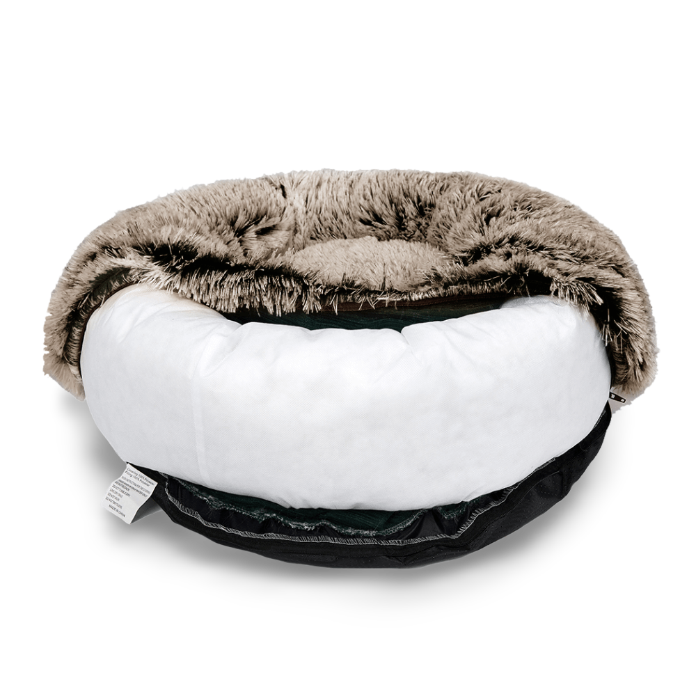 Plush Donut Calming Pet Bed Brown 8 Plush Donut Calming Pet Bed Brown
