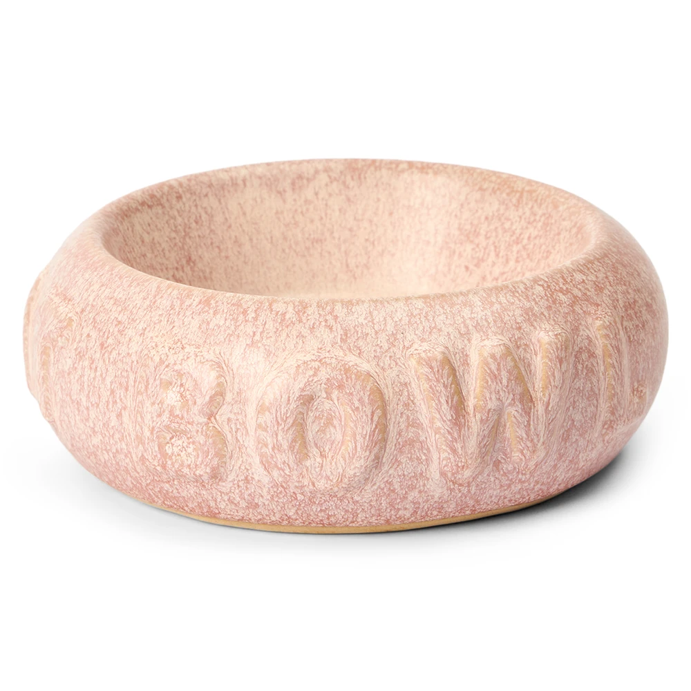 Bubble Sturdy Ceramic Pet Bowl in Pink 1 Bubble Sturdy Ceramic Pet Bowl in Pink