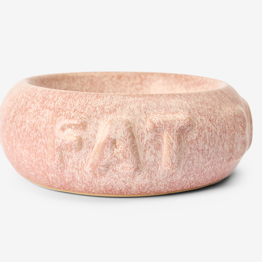Bubble Sturdy Ceramic Pet Bowl in Pink 4 Bubble Sturdy Ceramic Pet Bowl in Pink