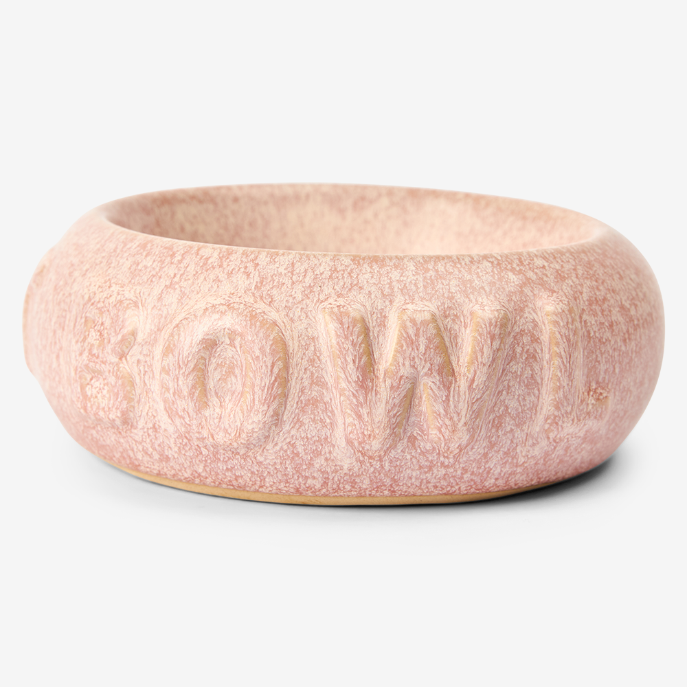Bubble Sturdy Ceramic Pet Bowl in Pink 5 Bubble Sturdy Ceramic Pet Bowl in Pink