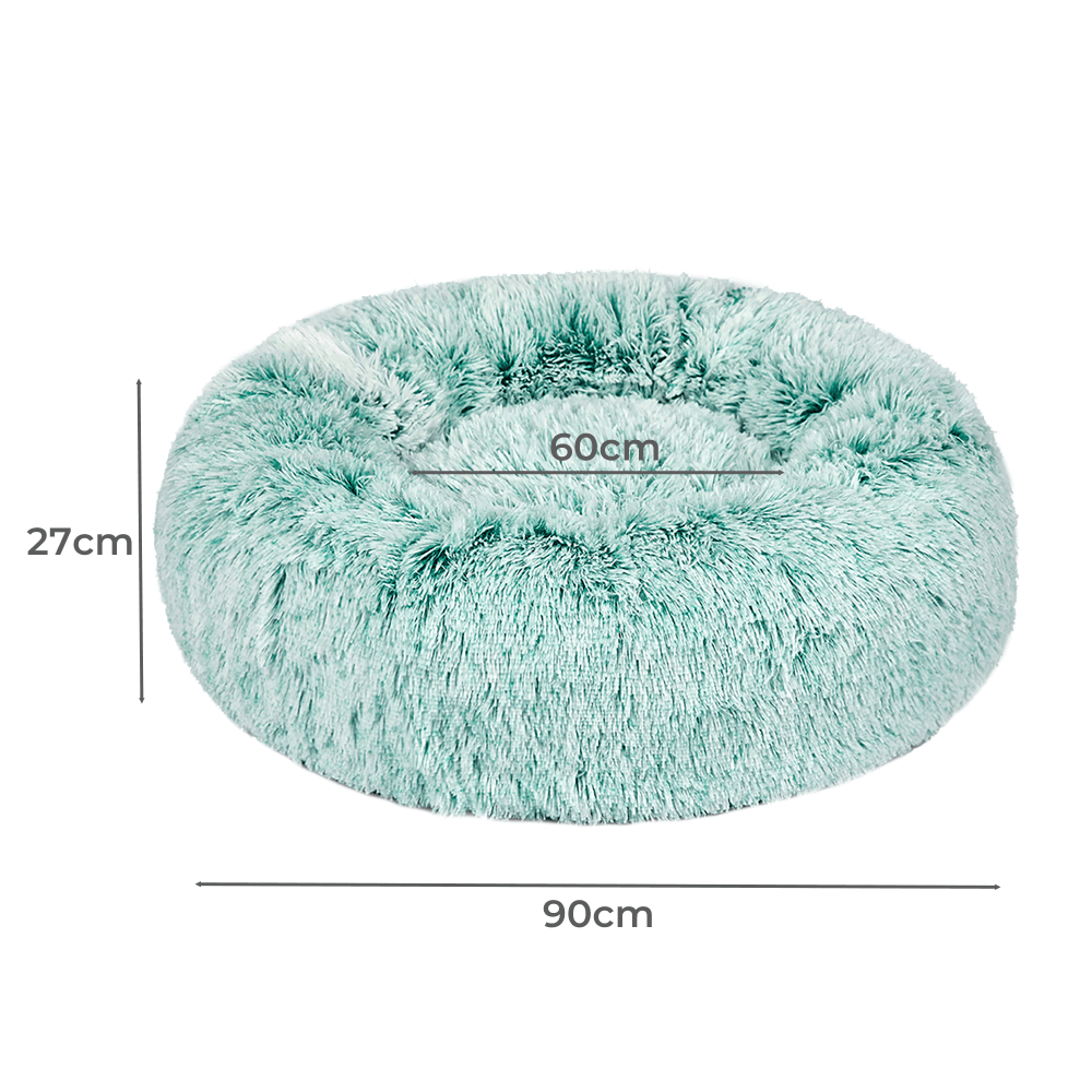 Plush Donut Calming Dog Bed Cover Only Teal 3 Plush Donut Calming Dog Bed Cover Only Teal