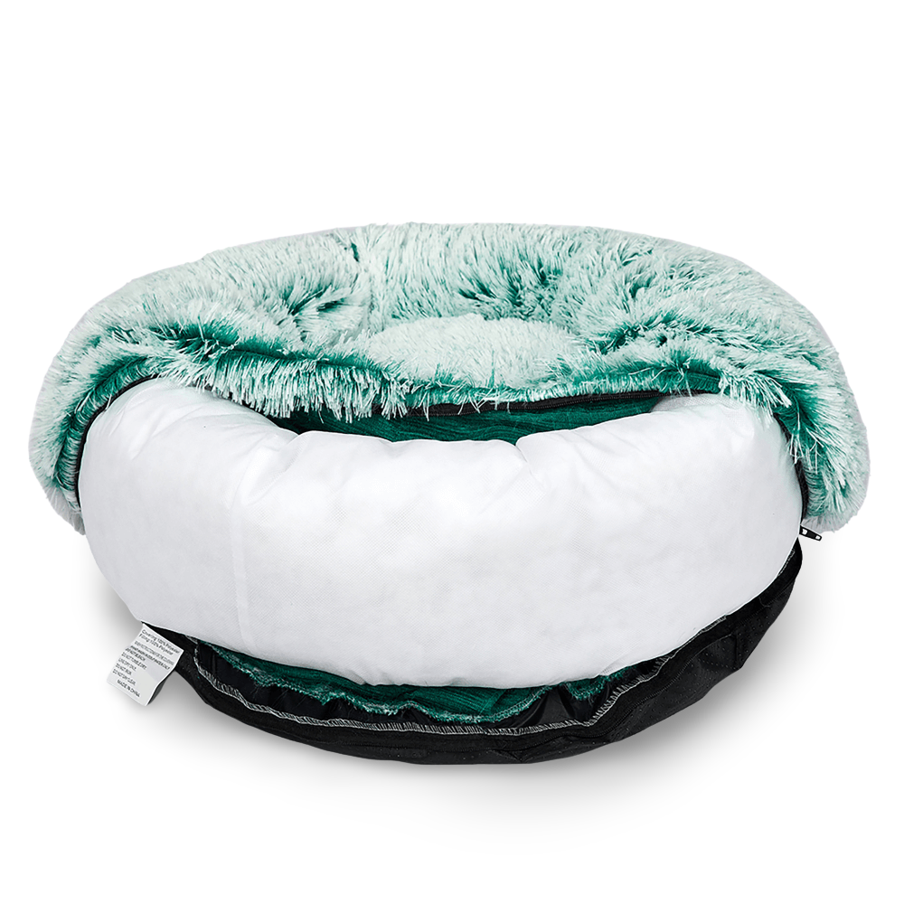 Plush Donut Calming Dog Bed Cover Only Teal 5 Plush Donut Calming Dog Bed Cover Only Teal