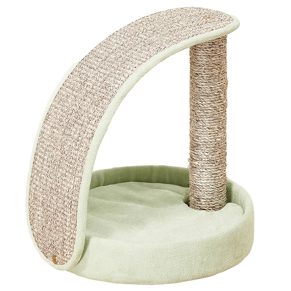 Cat Bed With Scratcher Green