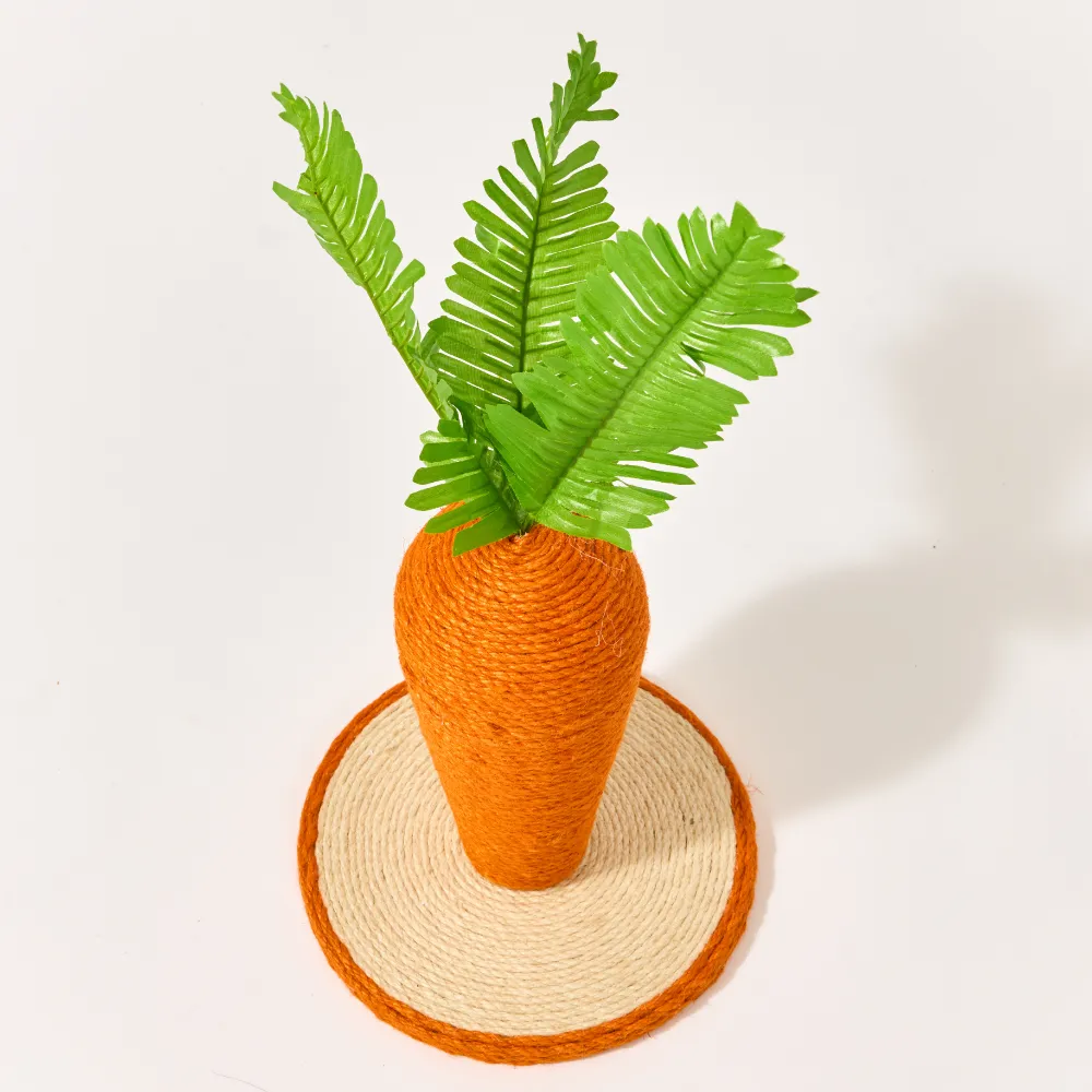 Carrot Shaped Jute and Sisal Cat Scratching Post 4 Carrot Shaped Jute and Sisal Cat Scratching Post